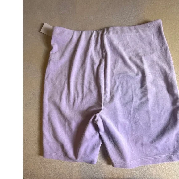 Juicy Couture Velour Crown Logo Bike Shorts Lavender Purple Womens XXL-970 - Picture 5 of 7